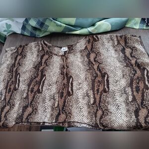 Kala Brown and Black Leopard Print Blouse